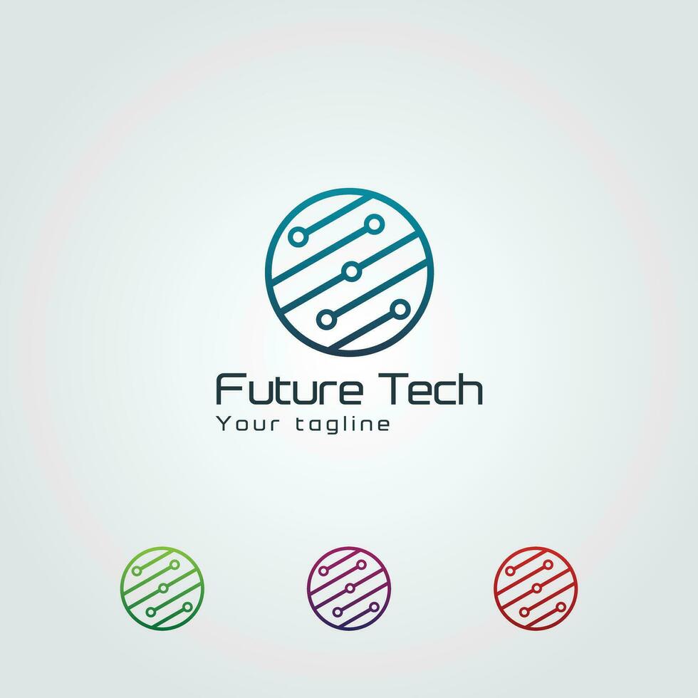 futuro tecnología logo vector