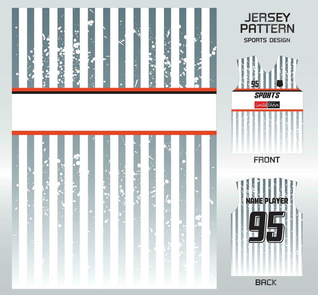 Pattern vector sports shirt background image.Straight stripes white gray salad pattern design, illustration, textile background for sports t-shirt, football jersey shirt
