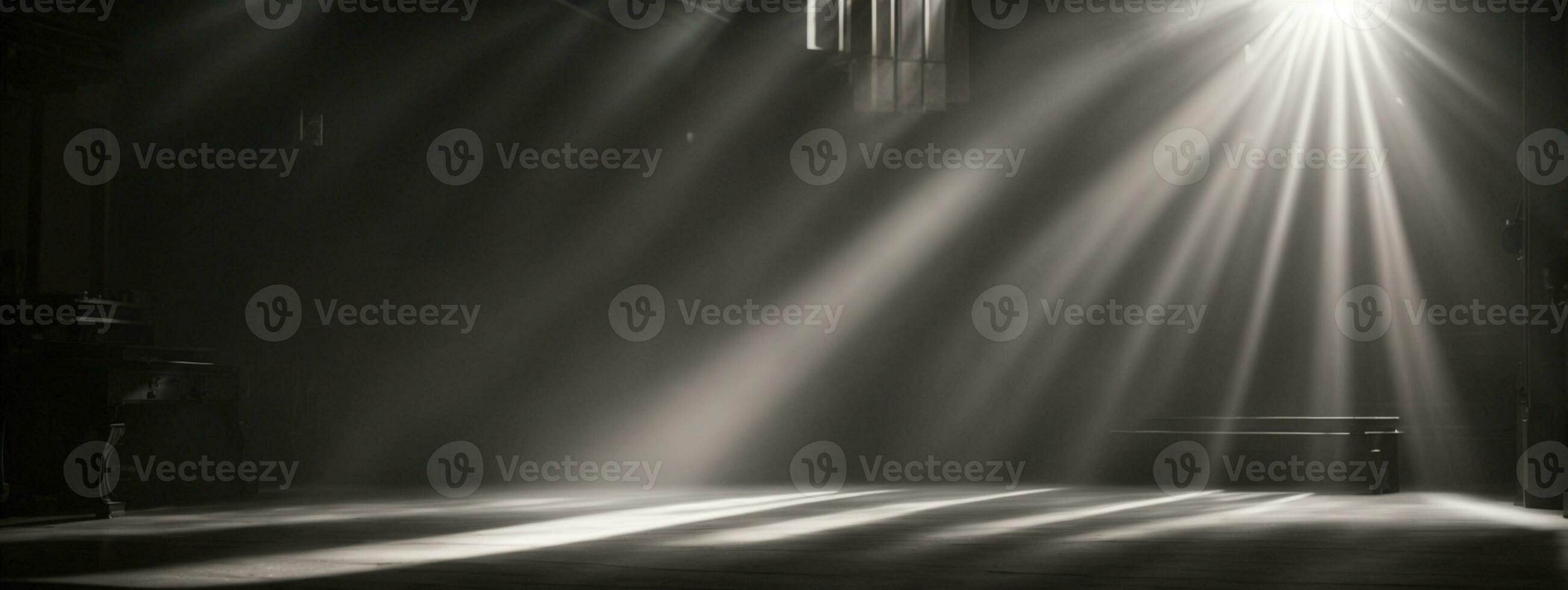 abstract beautiful rays of light on black background.. AI generated photo