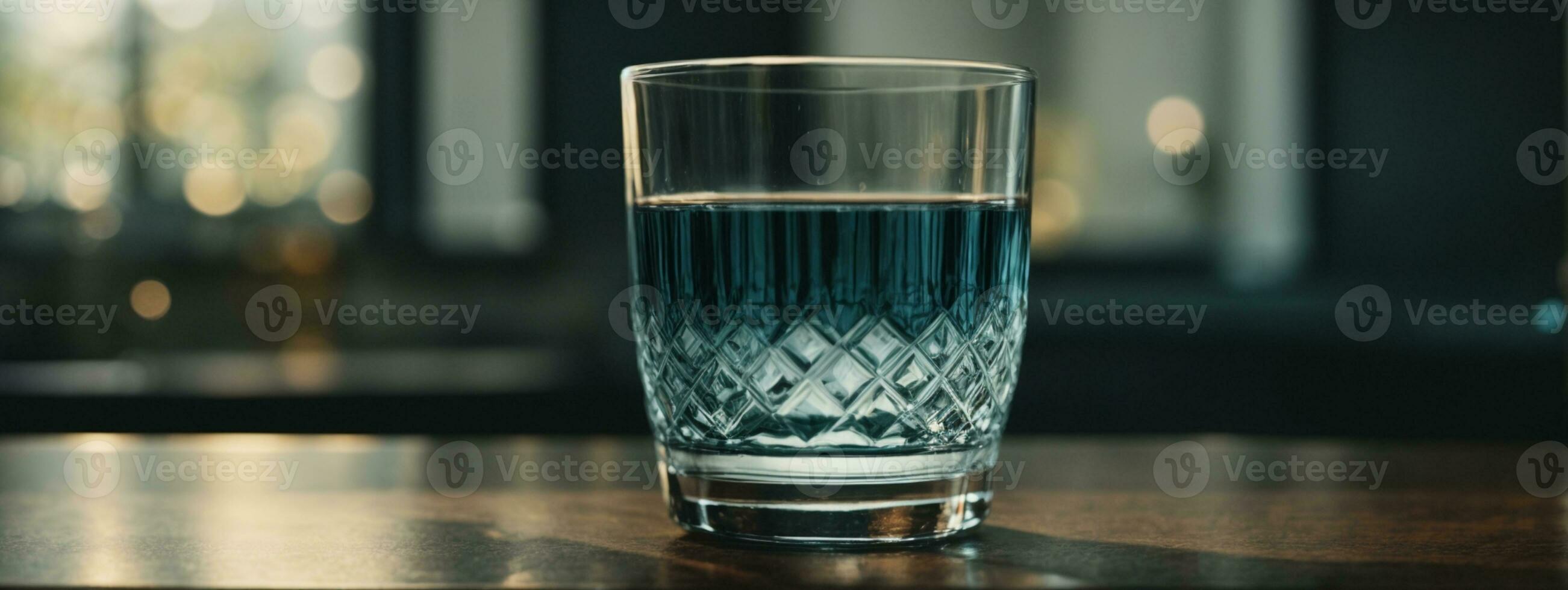 water glass. AI generated photo