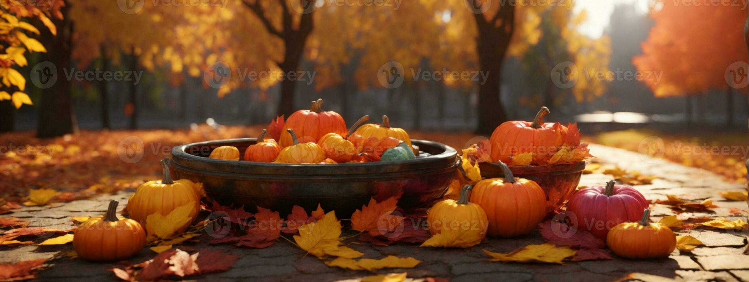 colors of fall. AI generated photo