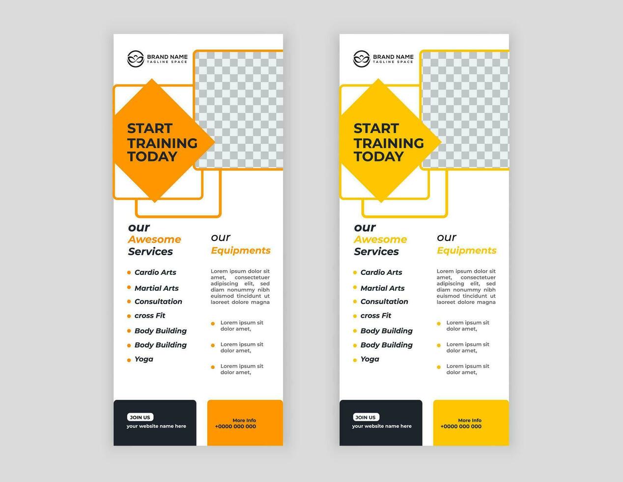 modern business rack card or dl flyer design template vector