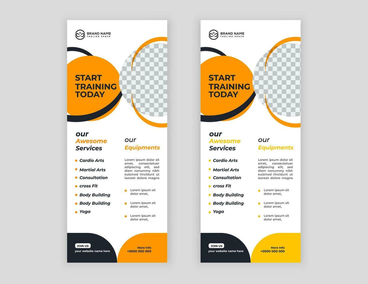 modern business rack card or dl flyer design template vector