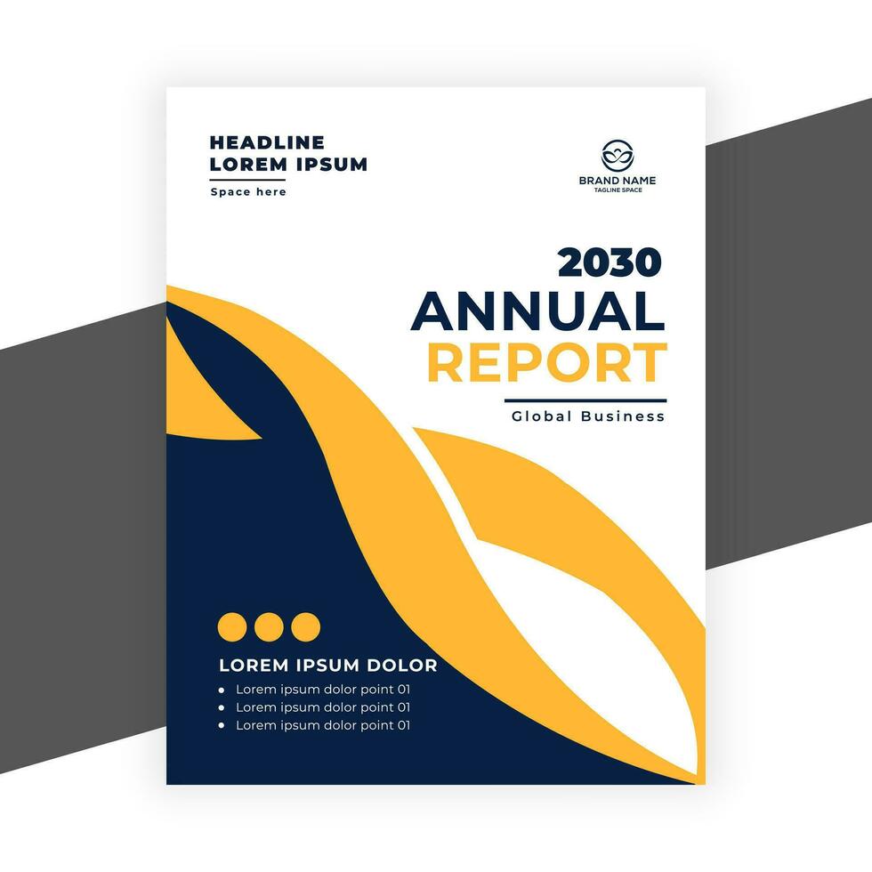 creative  annual report business flyer template vector