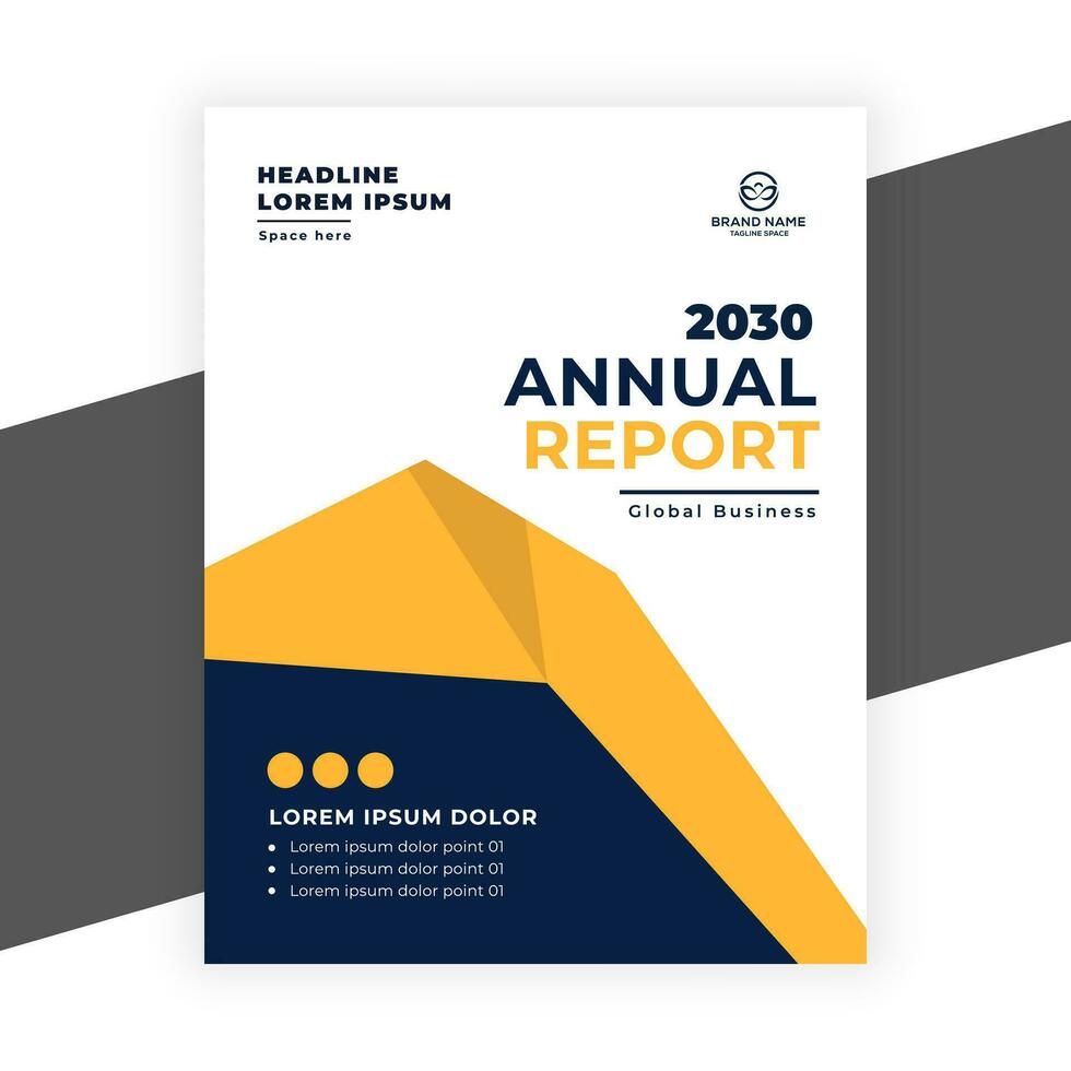 creative  annual report business flyer template vector