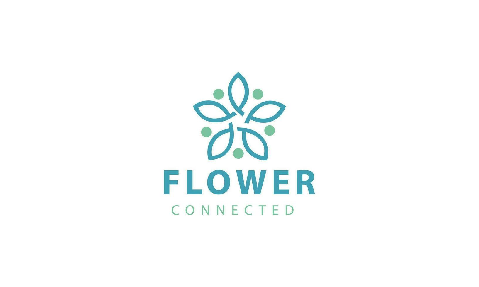 flor logo diseño vector ilustración modelo