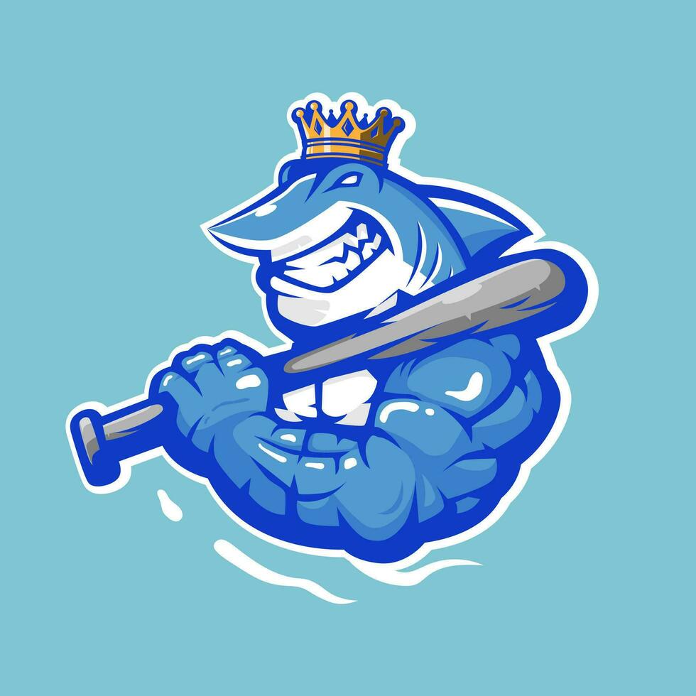King Shark Mascot Logo vector