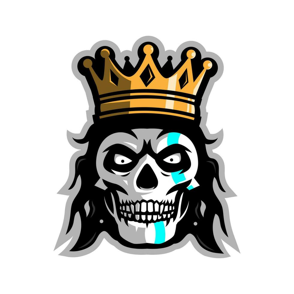 Skull King Mascot Logo vector