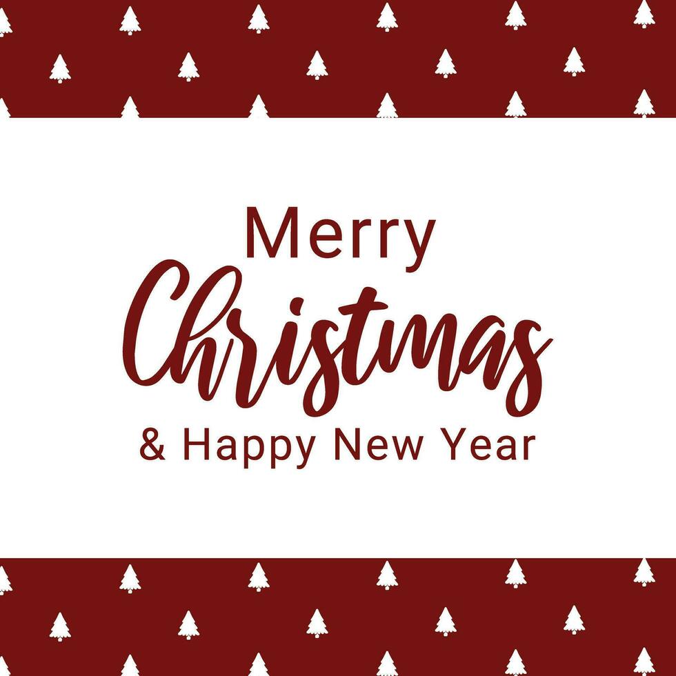 rojo alegre Navidad y contento nuevo año diseño con árbol icono vector