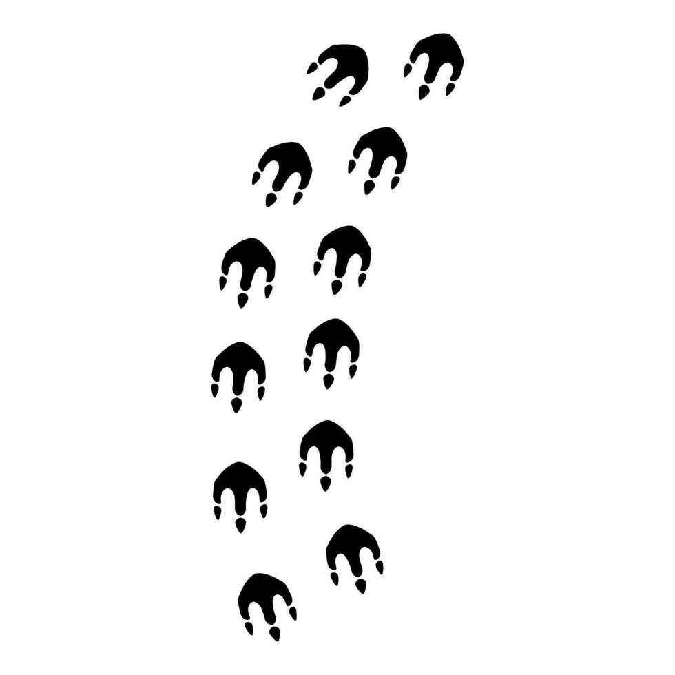 Dinosaur footprints icon vector. Dinosaur tracks illustration sign. Animals footprints symbol. Animals tracks logo. vector