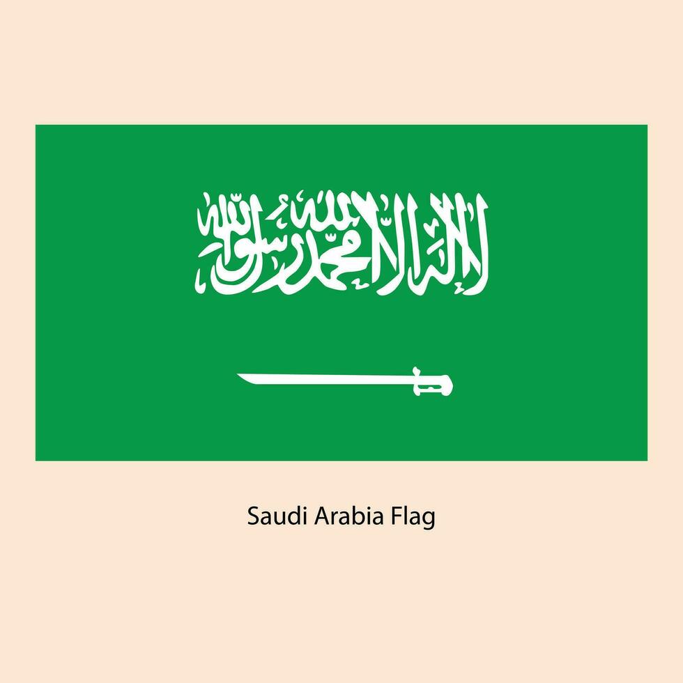Flag of Saudi Arabia, Kingdom of Saudi Arabia, vector template design
