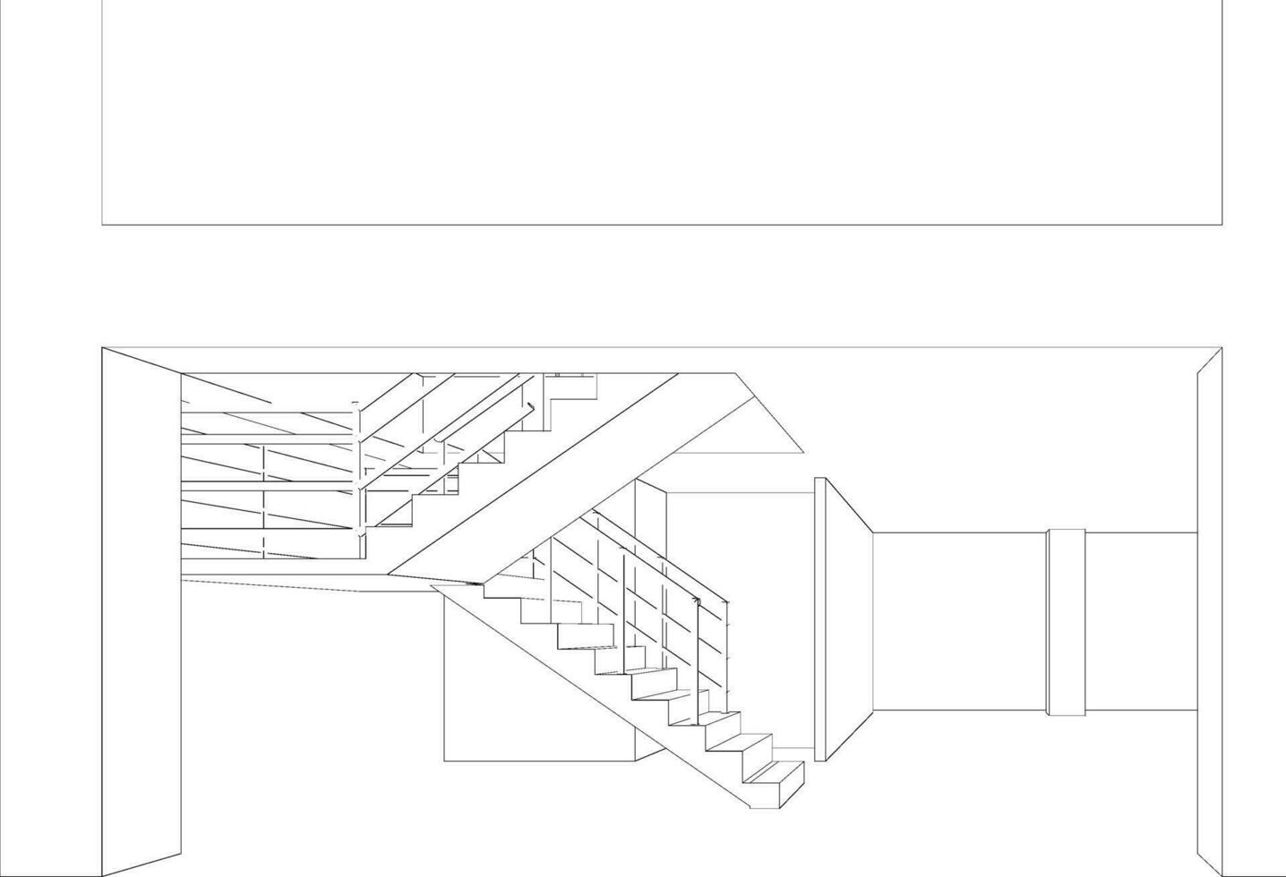 3D illustration of building project vector