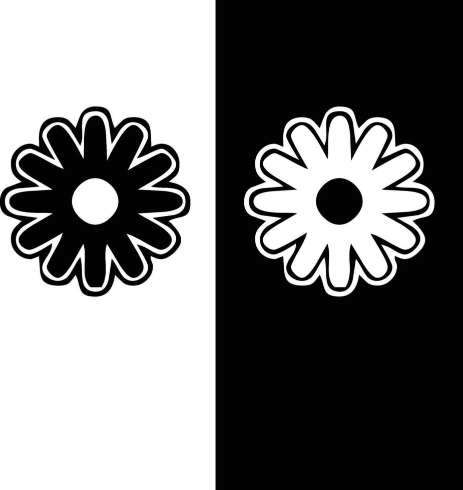 resumen sin costura modelo con siluetas flores en negro y blanco. floral repitiendo monocromo antecedentes. interminable impresión textura. tela diseño. fondo de pantalla - vector