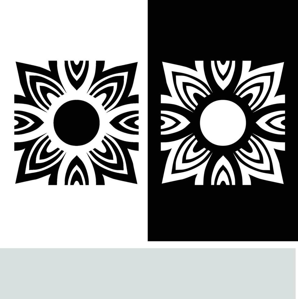 resumen sin costura modelo con siluetas flores en negro y blanco. floral repitiendo monocromo antecedentes. interminable impresión textura. tela diseño. fondo de pantalla - vector