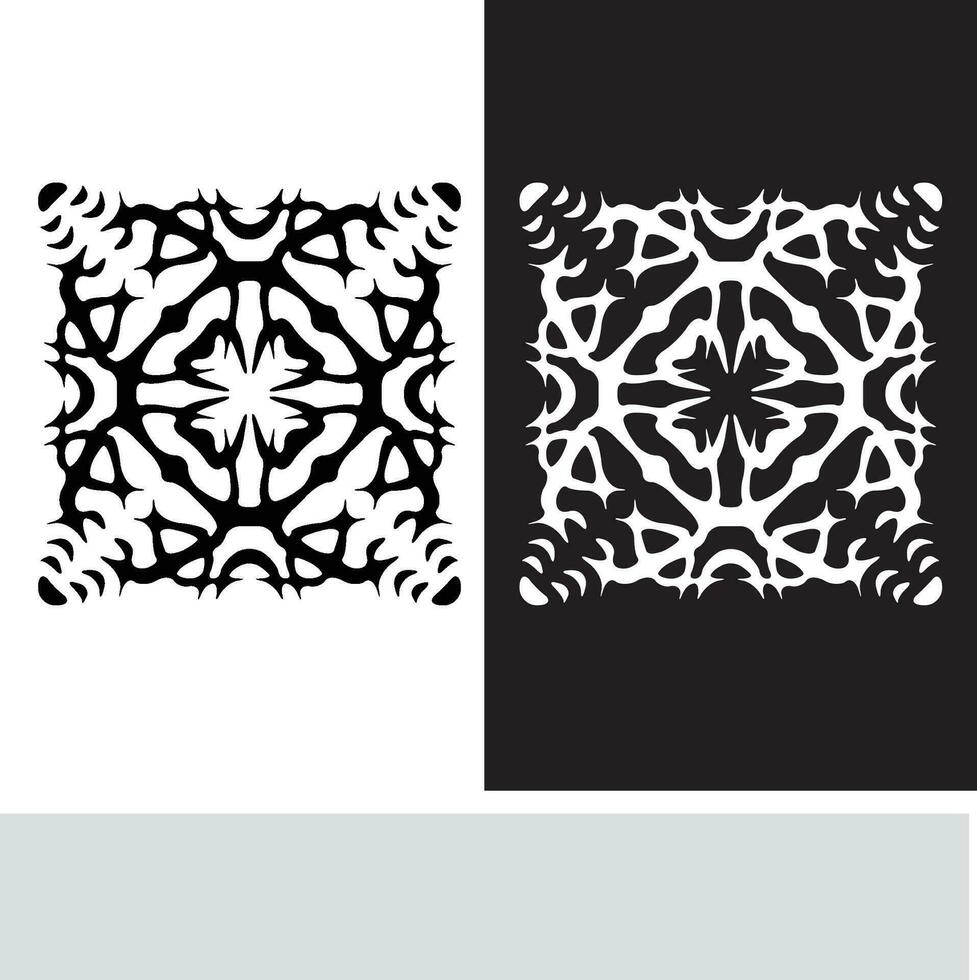 resumen sin costura modelo con siluetas flores en negro y blanco. floral repitiendo monocromo antecedentes. interminable impresión textura. tela diseño. fondo de pantalla - vector