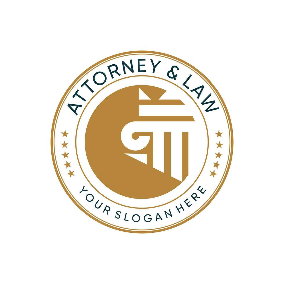 Law firm logo design element vector with creative concept