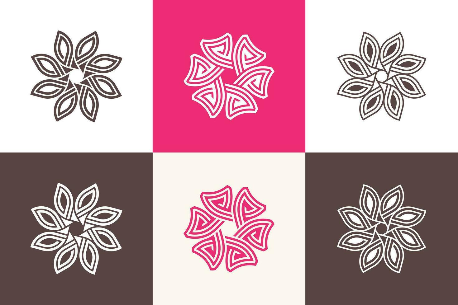 Set of ornament logo design element vector with creative concept