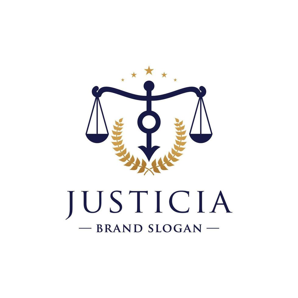 Law firm logo design element vector with creative concept