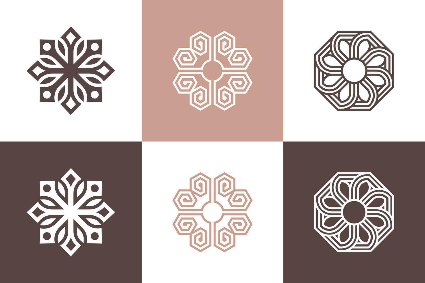 Set of ornament logo design element vector with creative concept