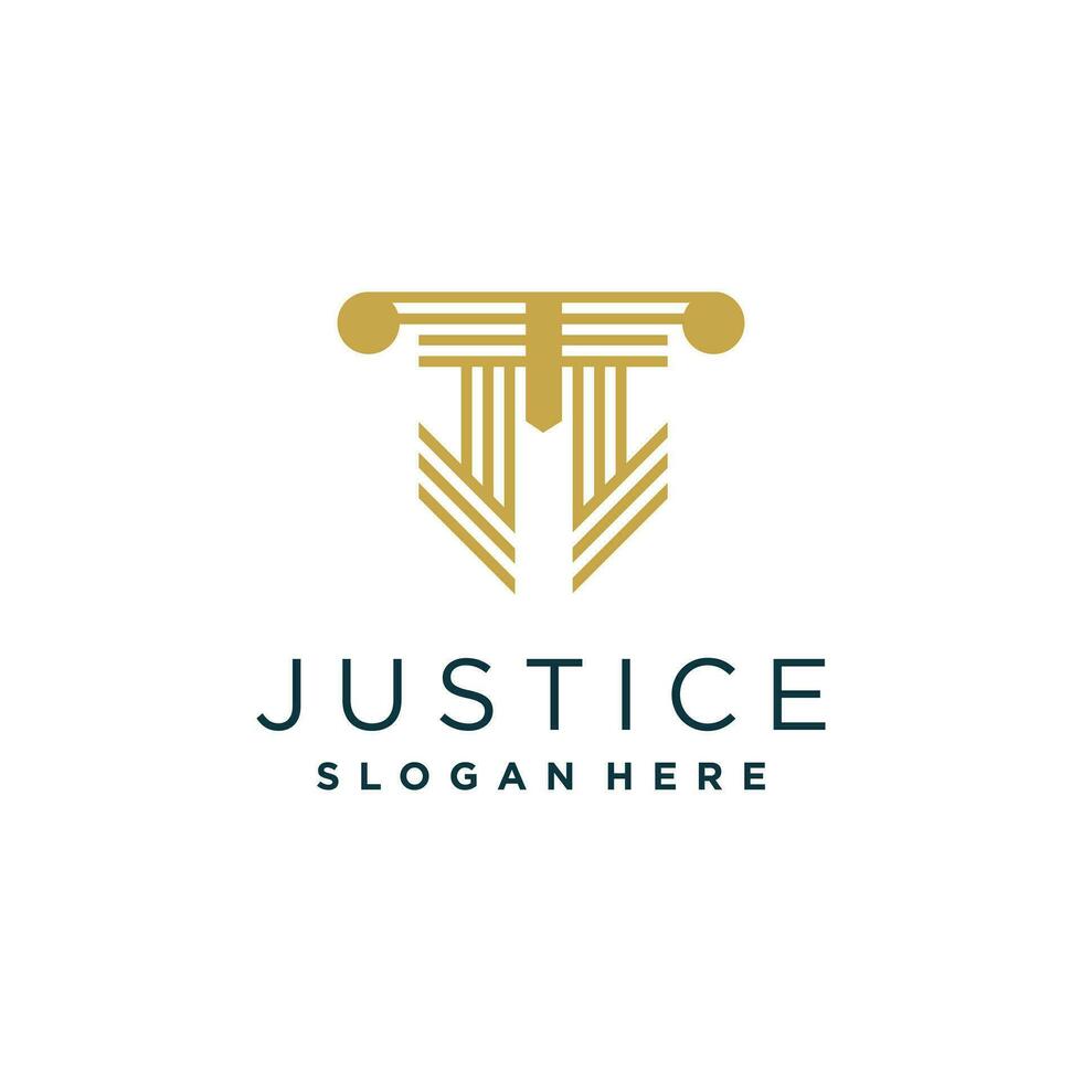 Law firm logo design element vector with creative concept