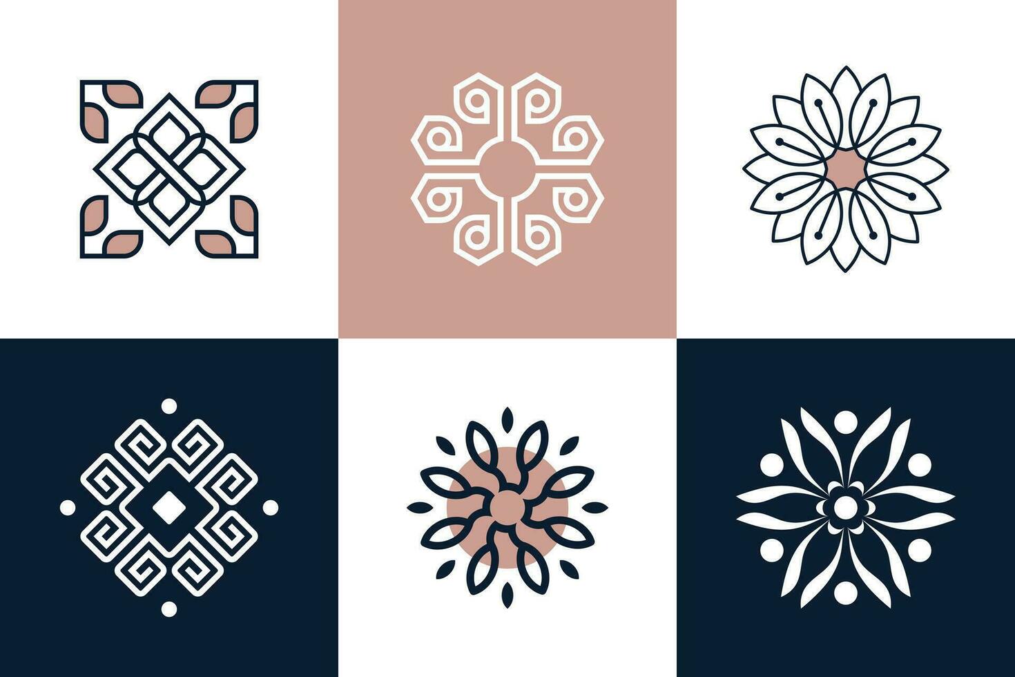 Set of ornament logo design element vector with creative concept