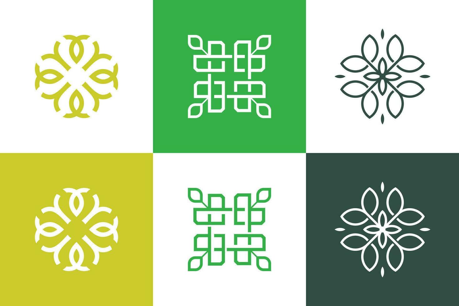 Set of ornament logo design element vector with creative concept