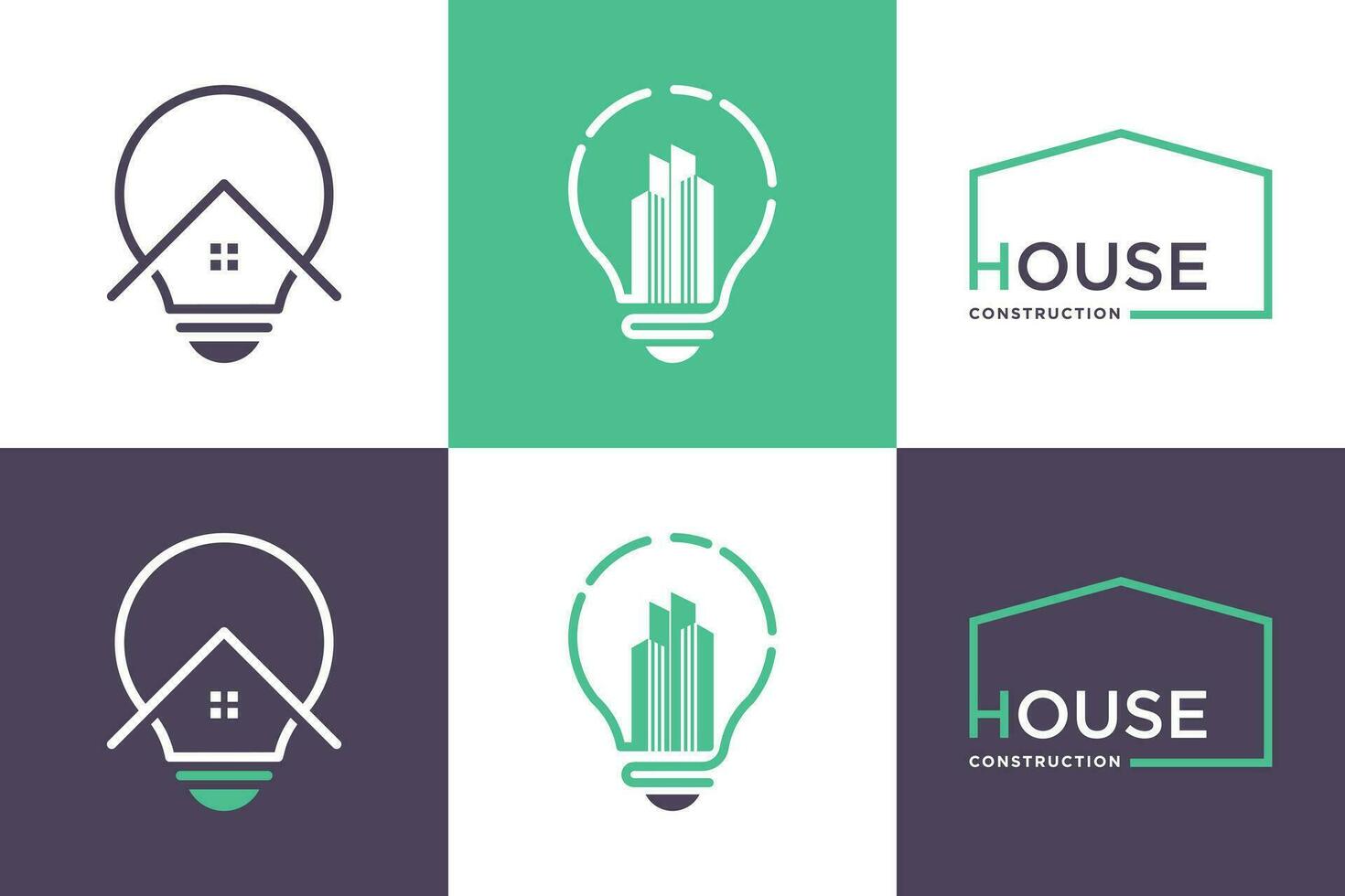 Set of real estate logo design element vector icon with creative idea