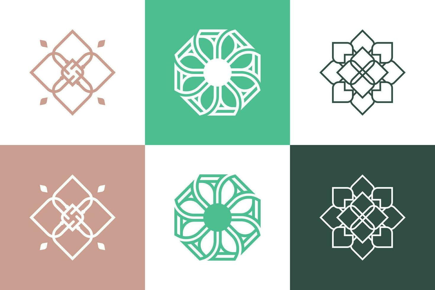 conjunto de ornamento logo diseño elemento vector con creativo concepto