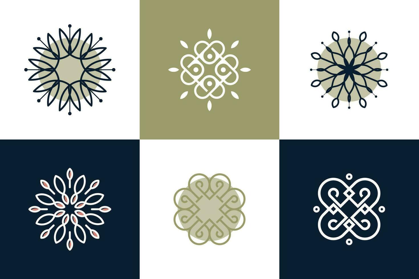 conjunto de ornamento logo diseño elemento vector con creativo concepto