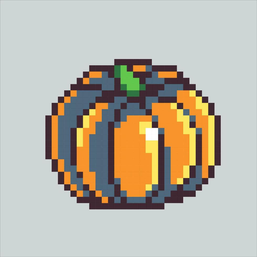 Pixel art illustration Pumpkin. Pixelated Pumpkin. Autumn Fall Pumpkin icon pixelated for the pixel art game and icon for website and video game. old school retro. vector