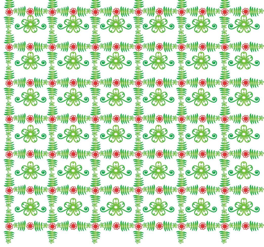 resumen sin costura modelo con siluetas flores en negro y blanco. floral repitiendo monocromo antecedentes. interminable impresión textura. tela diseño. fondo de pantalla - vector