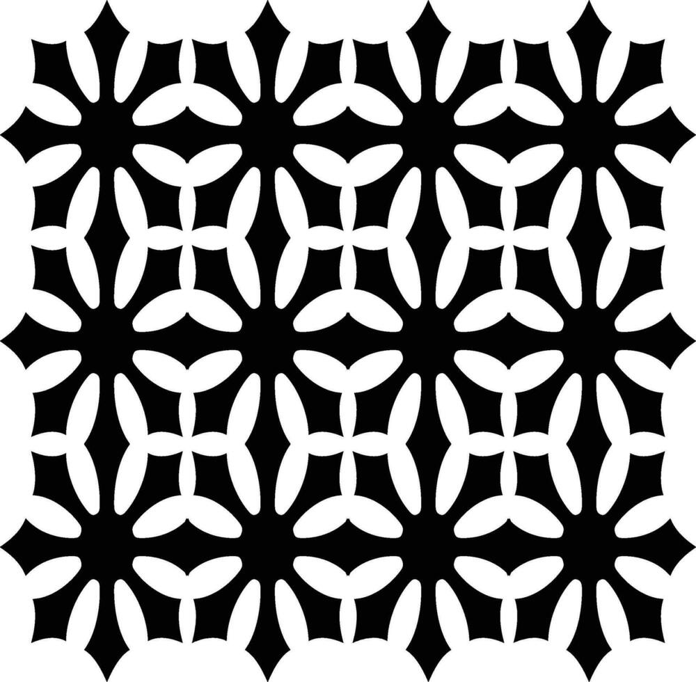 Abstract seamless pattern with silhouettes flowers in black and white. Floral repeating monochrome background. Endless print texture. Fabric design. Wallpaper - vector