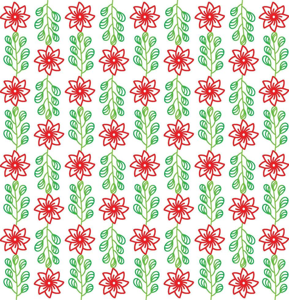 Abstract seamless pattern with silhouettes flowers in black and white. Floral repeating monochrome background. Endless print texture. Fabric design. Wallpaper - vector
