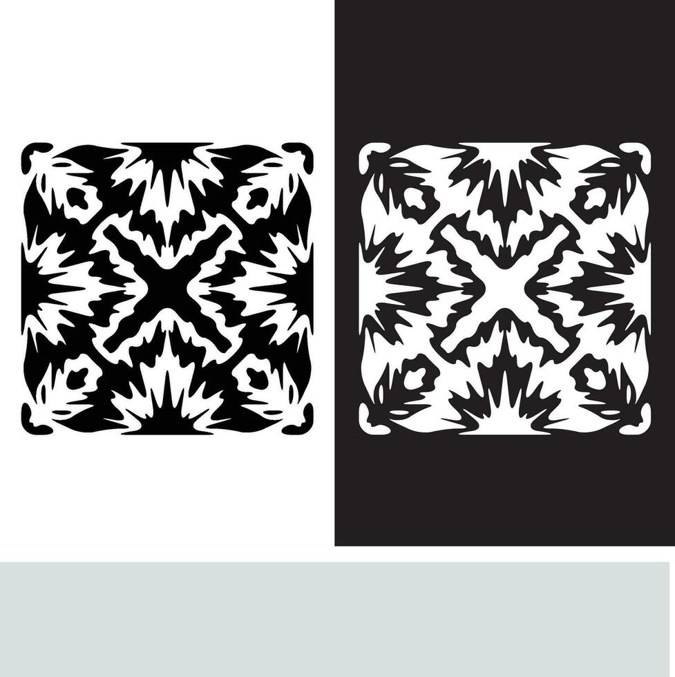 resumen sin costura modelo con siluetas flores en negro y blanco. floral repitiendo monocromo antecedentes. interminable impresión textura. tela diseño. fondo de pantalla - vector