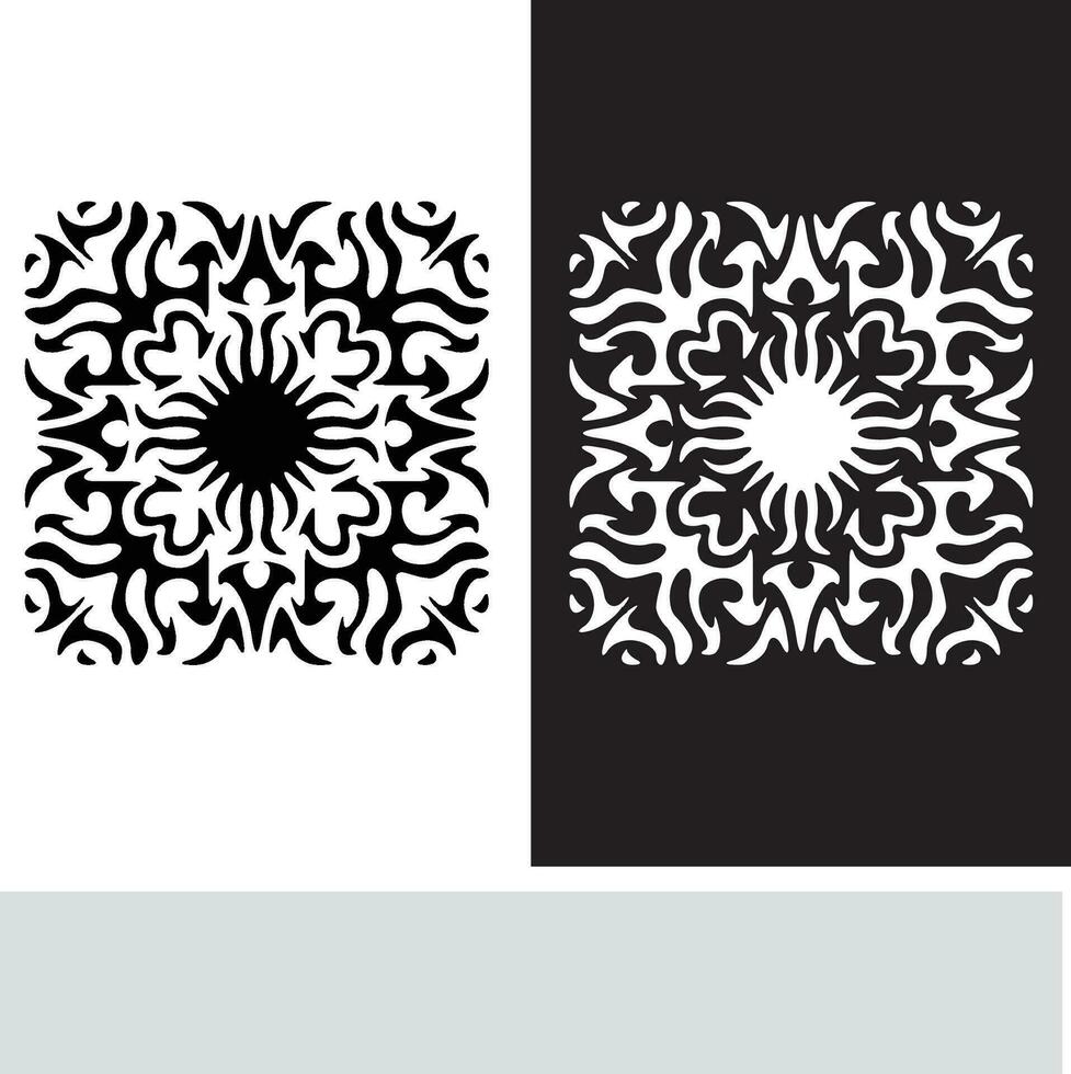 resumen sin costura modelo con siluetas flores en negro y blanco. floral repitiendo monocromo antecedentes. interminable impresión textura. tela diseño. fondo de pantalla - vector