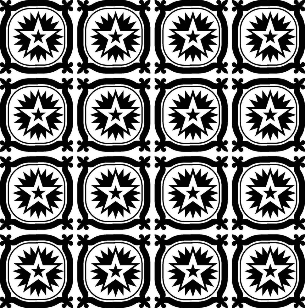 resumen sin costura modelo con siluetas flores en negro y blanco. floral repitiendo monocromo antecedentes. interminable impresión textura. tela diseño. fondo de pantalla - vector