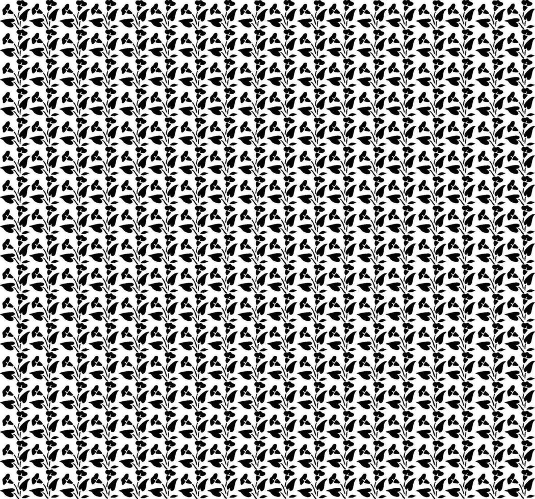 Abstract seamless pattern with silhouettes flowers in black and white. Floral repeating monochrome background. Endless print texture. Fabric design. Wallpaper - vector