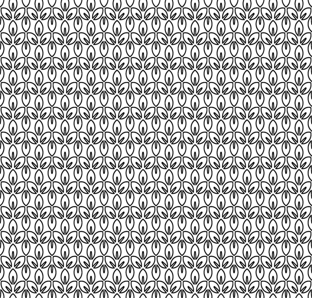 Abstract seamless pattern with silhouettes flowers in black and white. Floral repeating monochrome background. Endless print texture. Fabric design. Wallpaper - vector