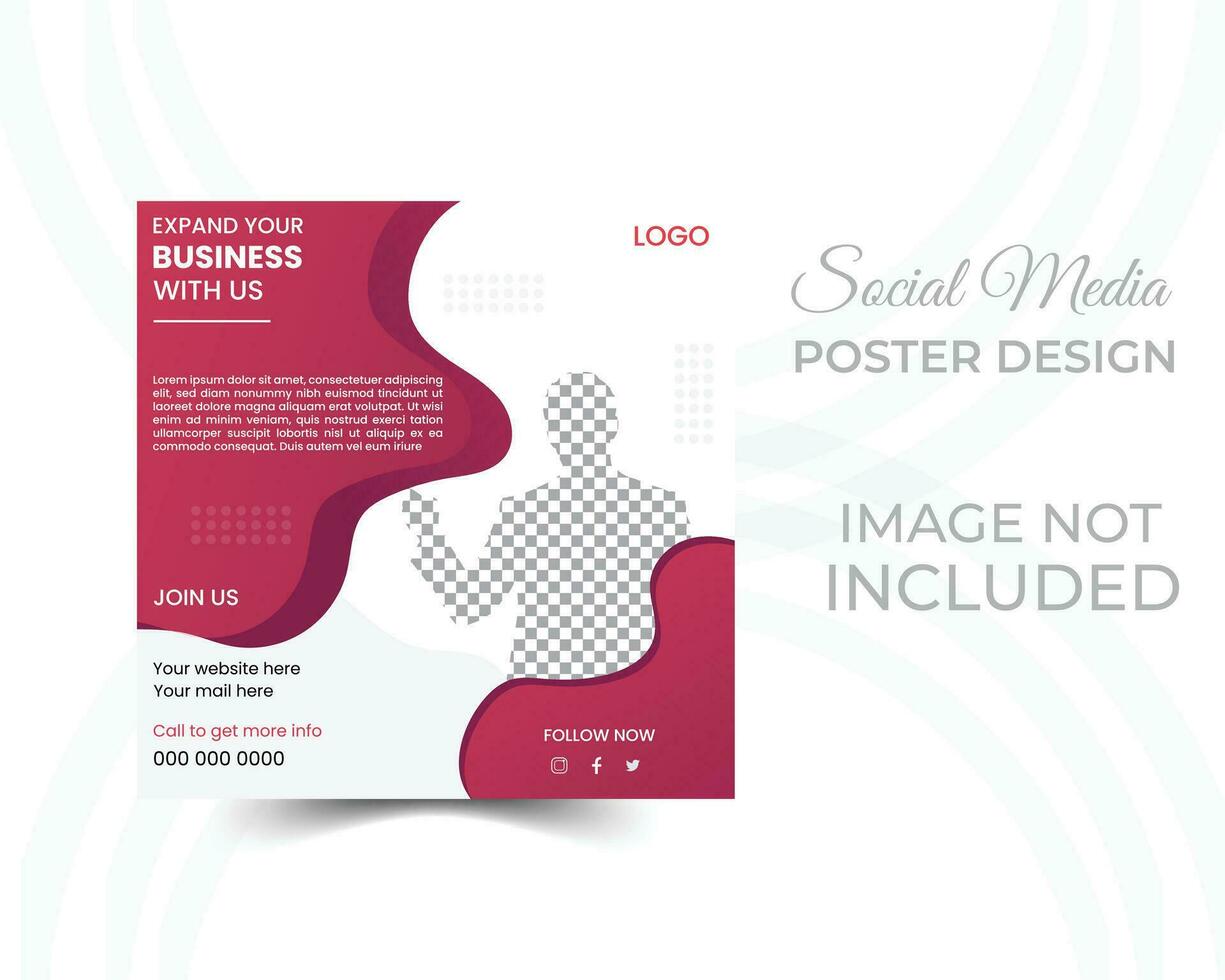Digital business marketing social media post and web banner Digital business marketing social media post vector