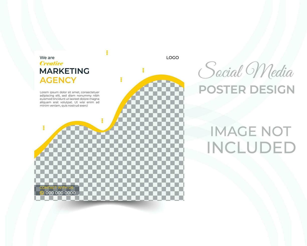 Digital business marketing social media post and web banner Digital business marketing social media post vector