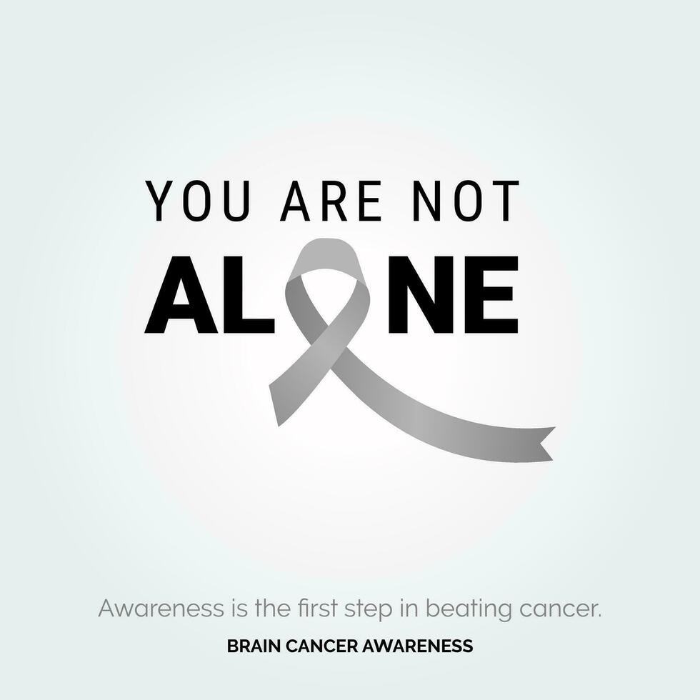 Strength in Every Detail Brain Cancer Awareness vector