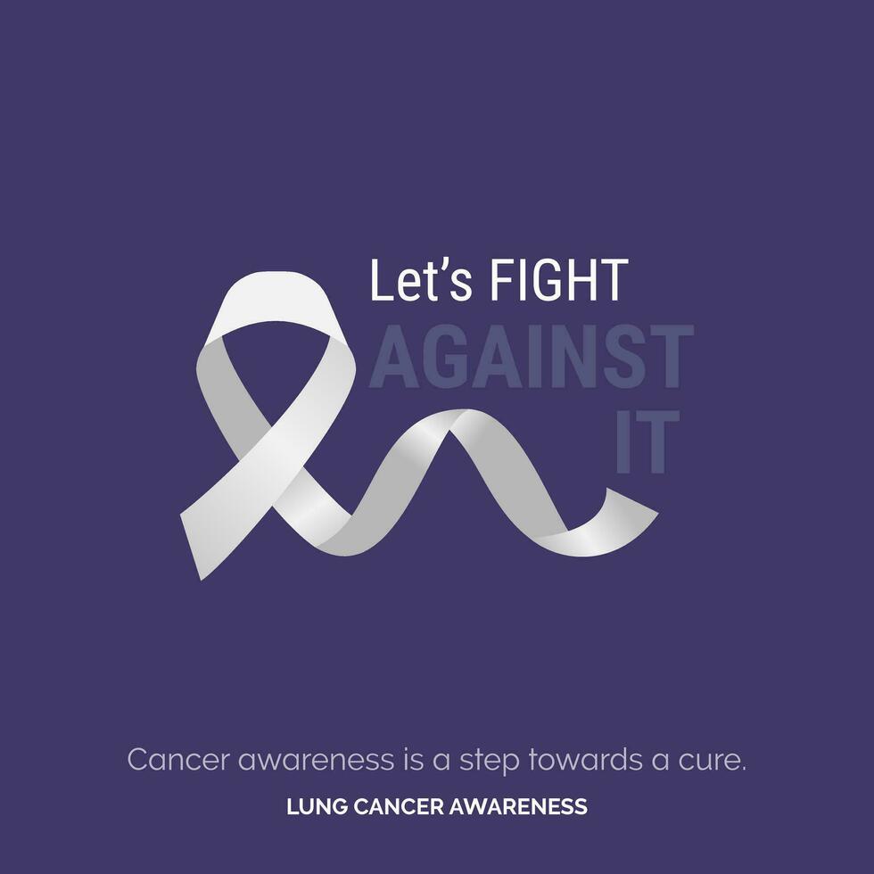 Crafting a Cure. Vector Background Lung Cancer Initiative