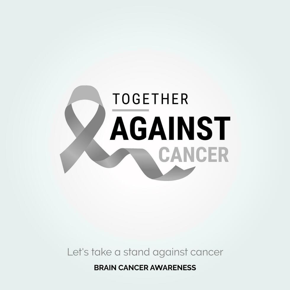 Championing Strength Brain Cancer Awareness vector