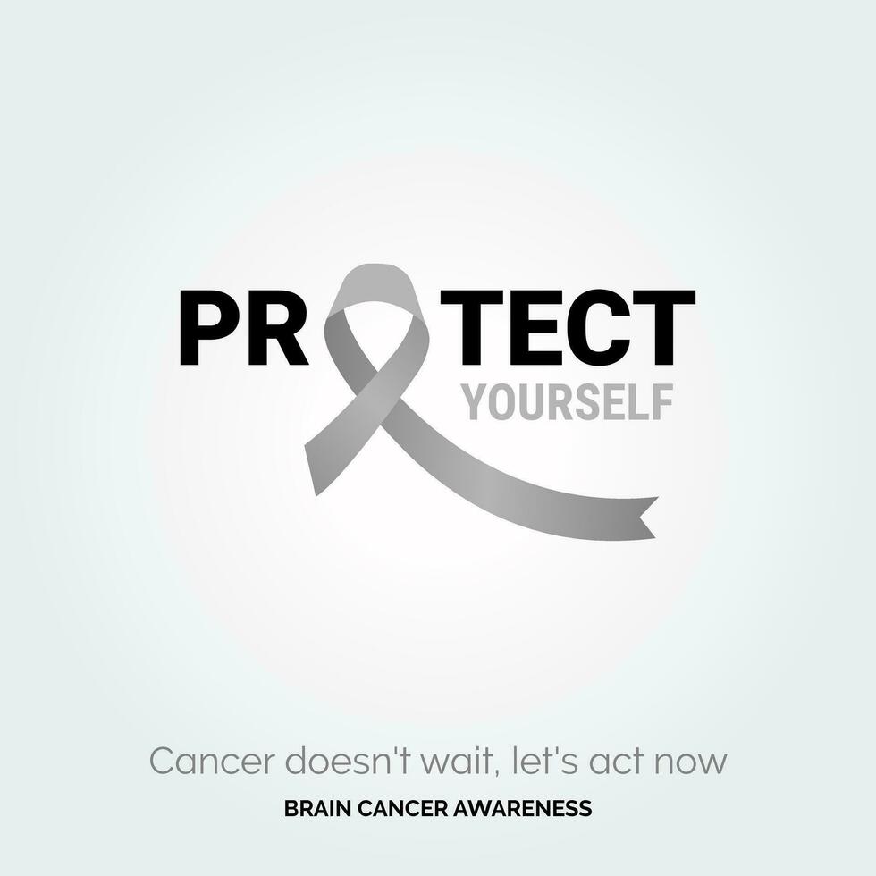 Inspire Action. Save Lives Brain Cancer Awareness vector