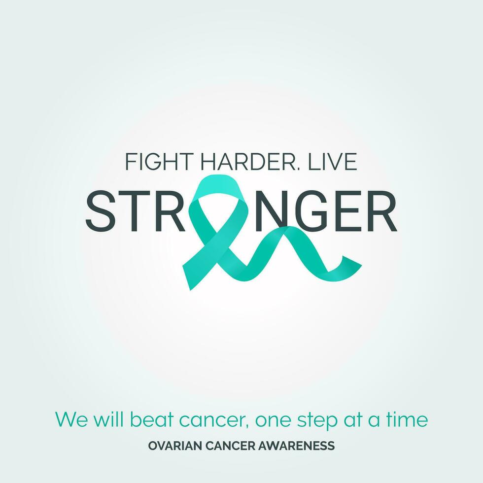 Illustrating Hope. Vector Background Ovarian Cancer Drive