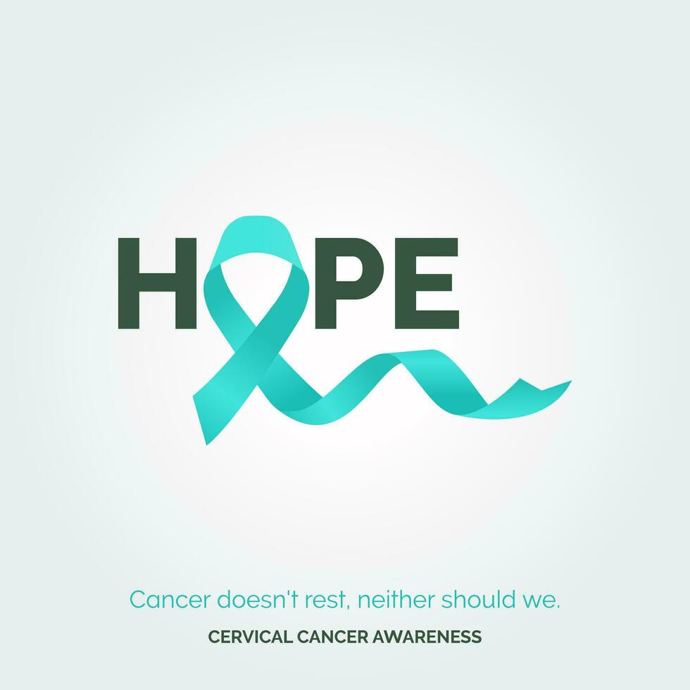 Strength in Unity Cervical Cancer Awareness with Vector Background Posters