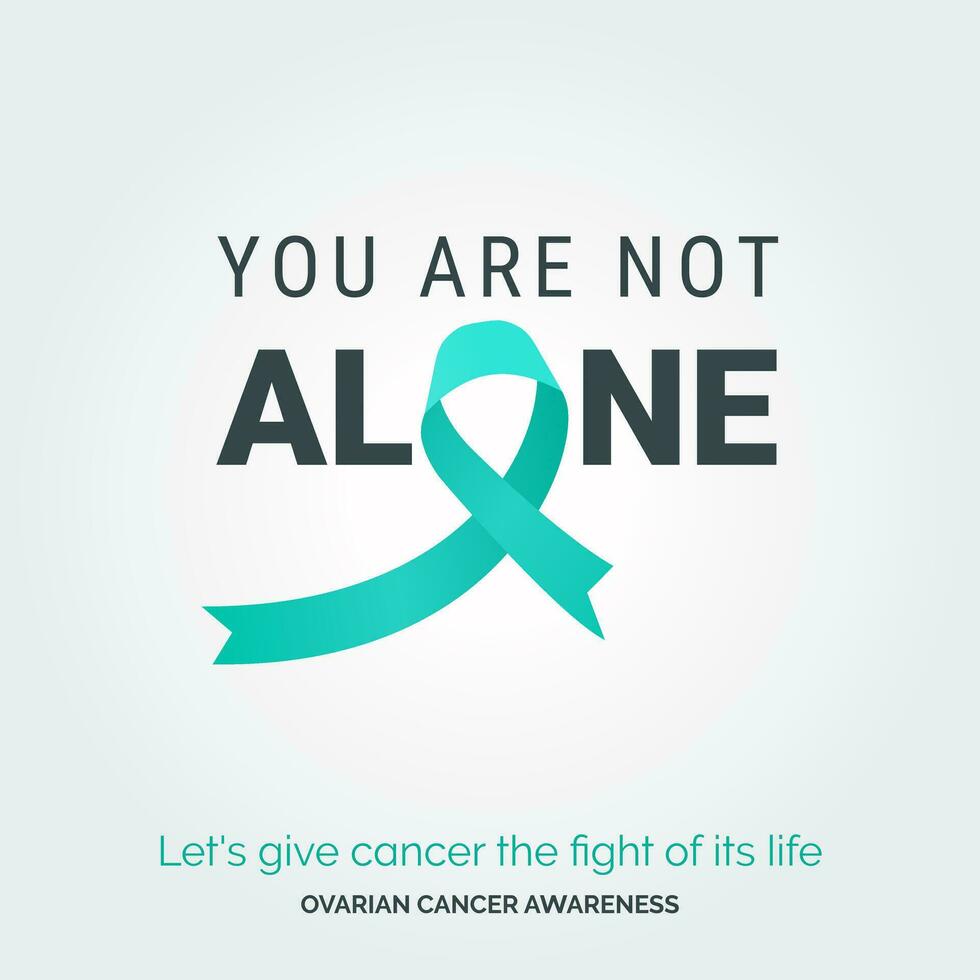 Illustrating Hope. Vector Background Ovarian Cancer