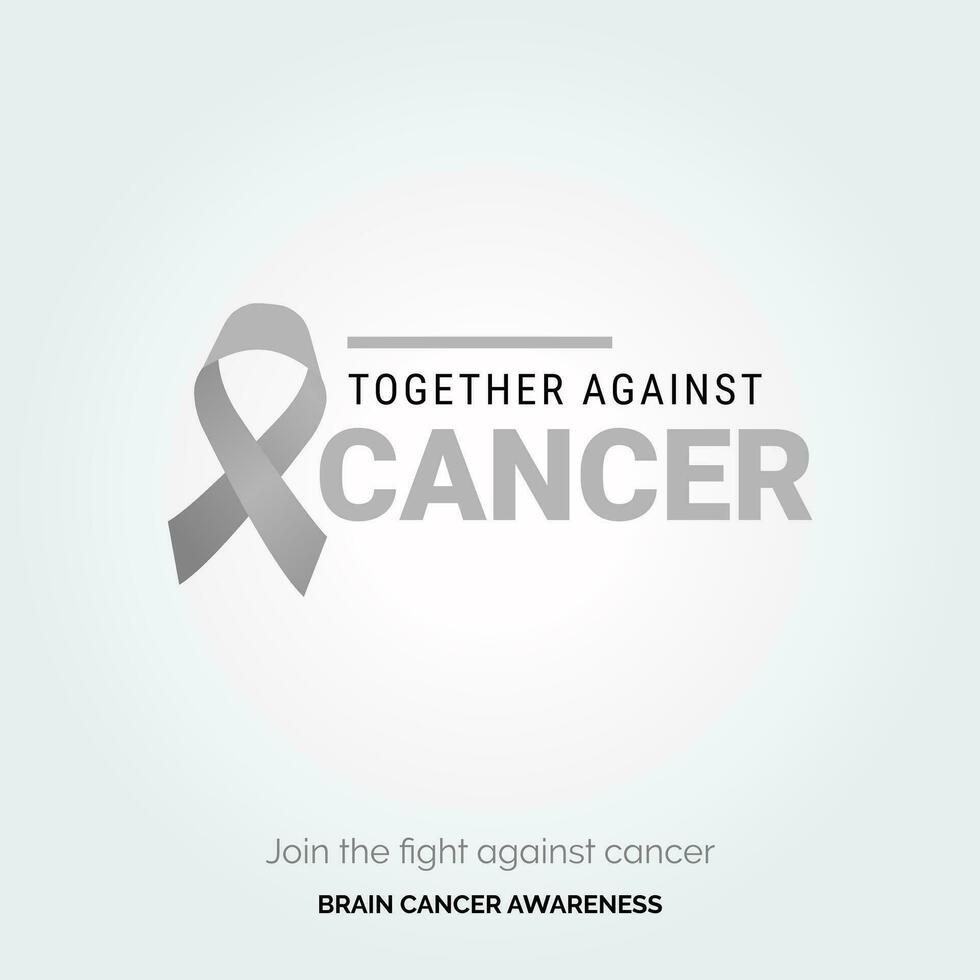 Resilience Illustrated. Hopeful Background Brain Cancer vector