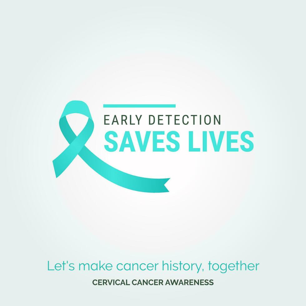 Strength in Unity Fight Cervical Cancer with Vector Background Posters