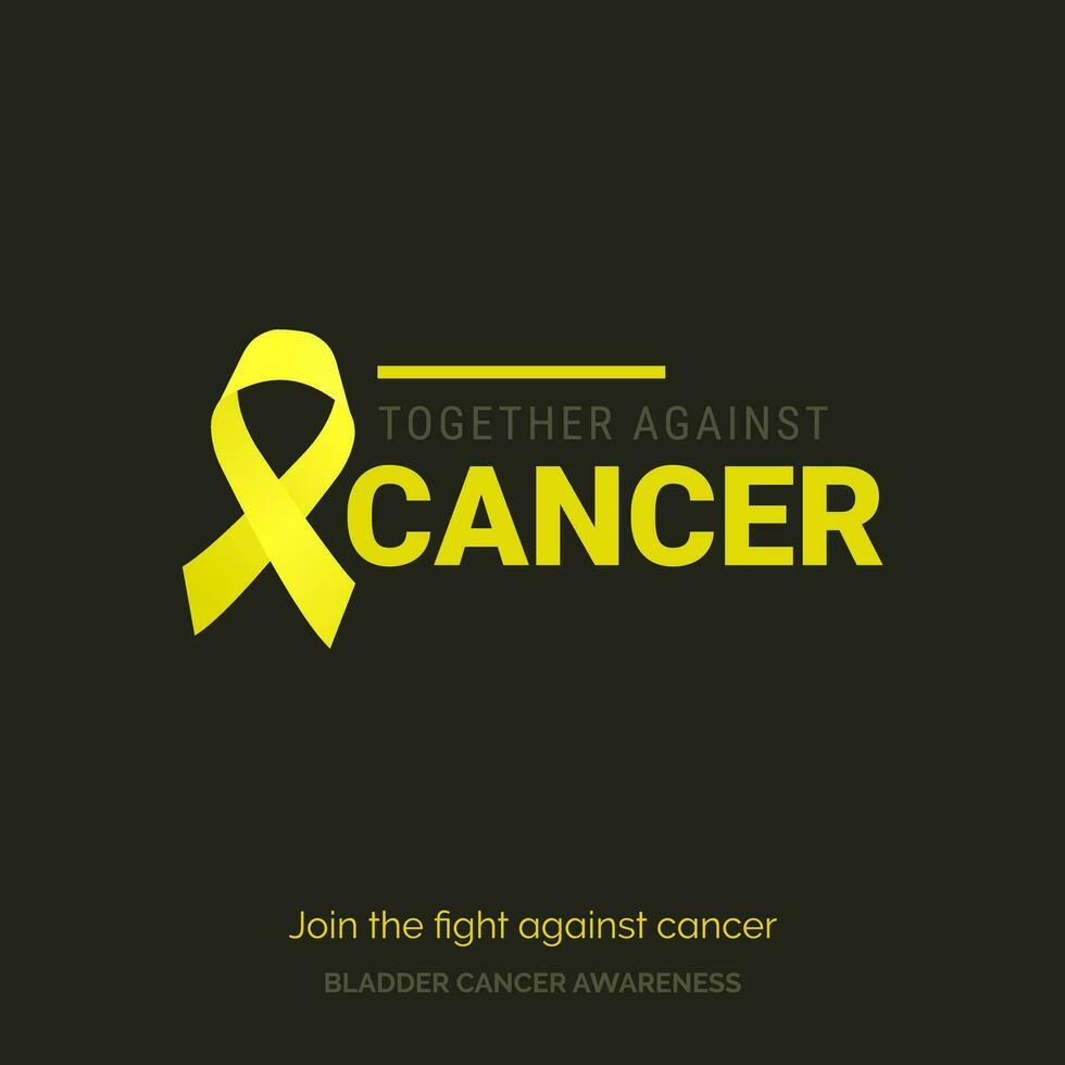 Unity for a Cure Bladder Cancer Awareness Template vector